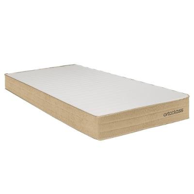 Colchão Solteiro Espuma D33 Poli Antialérgico 78x188CM Bege Ortoclass