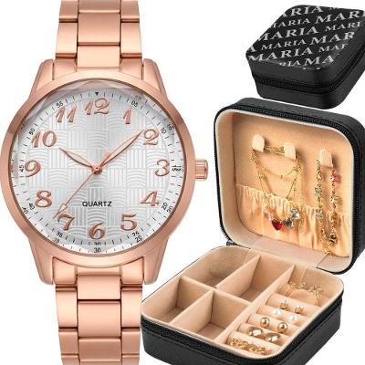 Kit Acessórios Femininos Orizom Maria Analógico Aço Inox Rosê