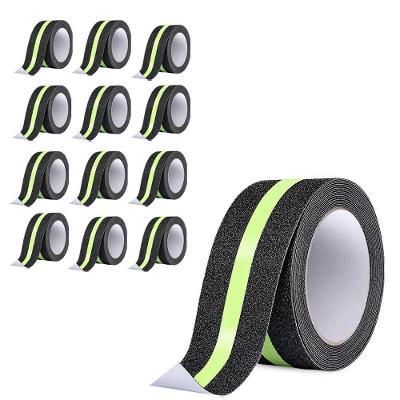 Kit 12 Fitas Antiderrapantes SU-NOSA1 Adesiva 5M Refletiva Preta AB Mídia