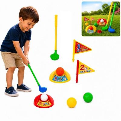 Jogo de Golfe Infantil Mini Golf com 2 Tacos 4 Bolinhas e Bandeiras