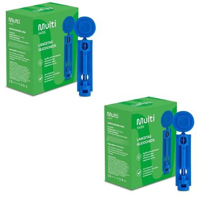 Kit Lancetas Glicocheck Multisaúde HC516 28G Universal 100 Unidades