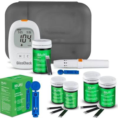 Kit Monitor de Glicemia Multisaúde Glicocheck Care Plus HC487K 110 Tiras