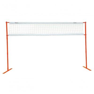 Kit Mini Vôlei Slim 3 Metros Aço Carbono Laranja Fácil Esporte