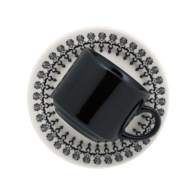 Kit 4 Xícaras Com Pires Donna Folk Oxford® Cerâmica 180ml