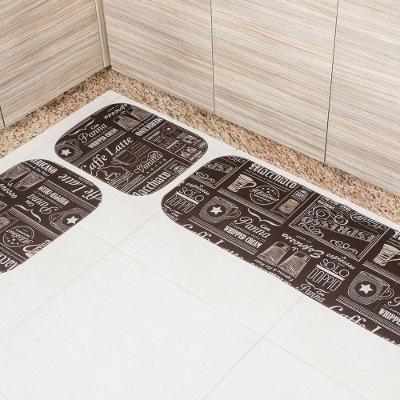 Jogo de Passadeira Creative Cozinha 3 Peças Antiderrapante Poliéster Coffee Vilela Enxovais