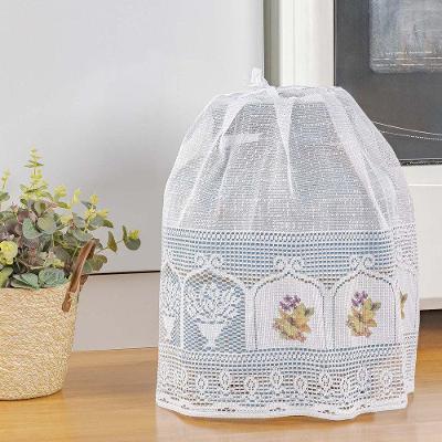 Capa para Botijão de Gás 13kg Renda Poliéster Transfer Flores Branco Vilela Enxovais