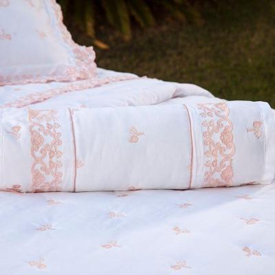 Rolo Decorativo Rivieri Percal 400 Fios 2 Peças Branco Vilela Enxovais