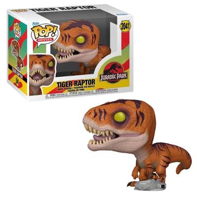 Boneco Funko Pop! Tiger Raptor Jurassic Park Vinil 8cm Candide