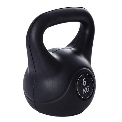 Kettlebell Black Cimento 6kg com Alça para Treino Preto Ahead Sports