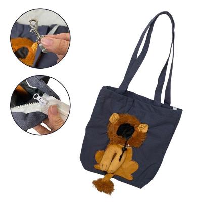 Bolsa de Transporte Pets AB Mídia BSL3906 Estampa Leão Náilon Azul Marinho