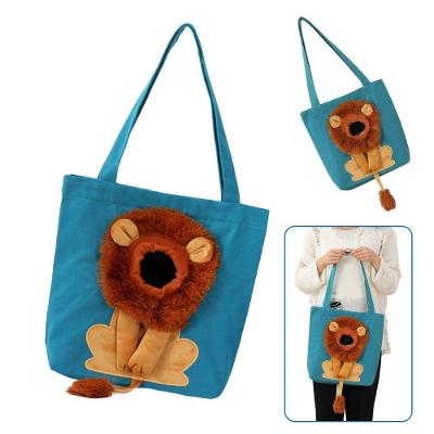 Bolsa de Transporte Pets AB Mídia BSL3906 Náilon Estampa Leão Azul 43CM