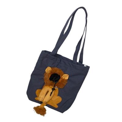 Bolsa de Transporte para Pets AB Mídia BSL3905 Náilon Estampa Leão Cinza