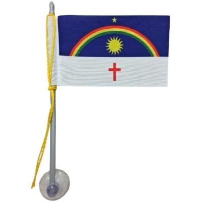 Mini Bandeira da Pernambuco com Ventosa 5 e 5cm X 8 e 5cm para Vidro Azul SP Bandeiras