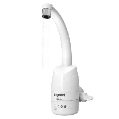 Torneira Elétrica Luna 4T de Parede Bica Giratória 4 Temperaturas Cerâmica 220V Branco