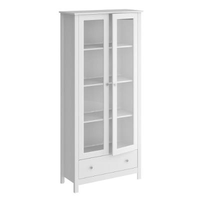 Estante Livreiro E-954 2 Portas 1 Gaveta 4 Prateleiras Branco Ditália Móveis