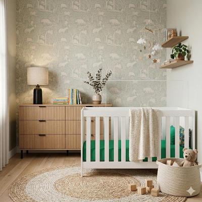 Berço Multifuncional + Cômoda Riviera BBI-51 DM-240 6 Gavetas MDP Branco