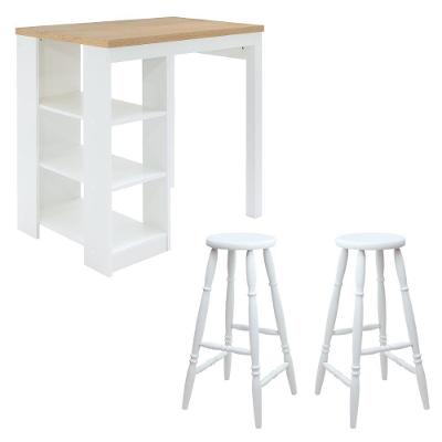 Bancada de Cozinha CD-1022 3 Prateleiras MDP-MDF 90CM Branco Ditália Móveis