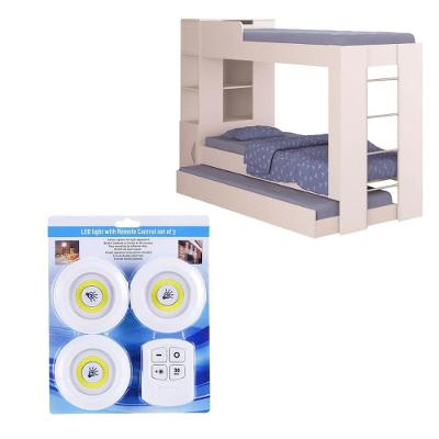 Beliche com Cama Auxiliar Solteiro CM-15 Kit Luz MDF-MDP Branco Ditália Móveis