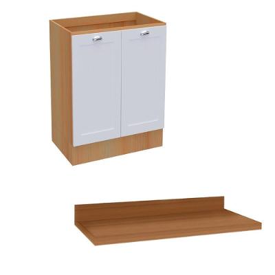 Balcão de Cozinha Denver CD-1012 2 Portas MDP 79.8cm Branco Ditália Móveis
