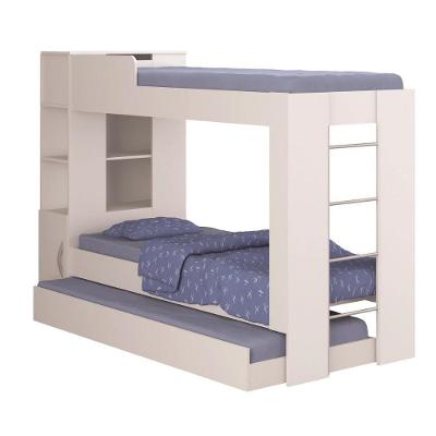Treliche Solteiro CM-15 com Cama Auxiliar MDF-MDP Branco Ditália Móveis