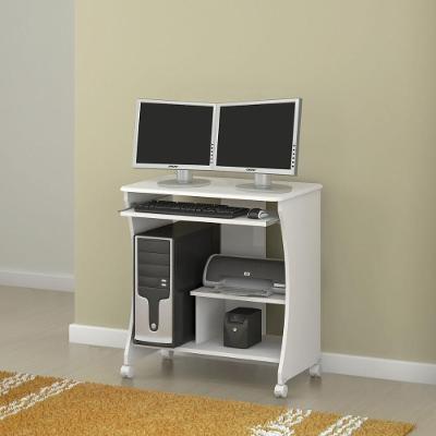 Mesa de Computador MC-153 Moderno MDF-MDP 68CM Branco Ditália Móveis