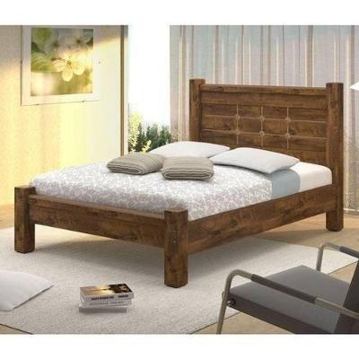 Cama de Casal Imperial 1,40m MDF Malbec Vitamov