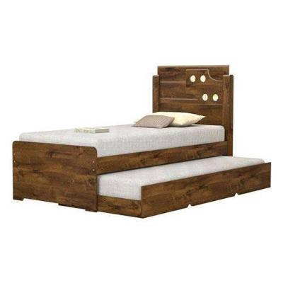 Cama de Solteiro Bibox Luiza com Auxiliar MDF Malbec Vitamov