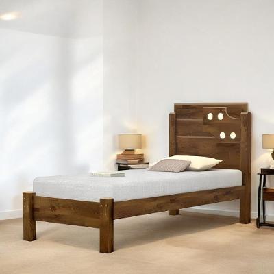Cama Solteiro Colônia com Espelho MDF-MDP Malbec Mobiliar Home Shop