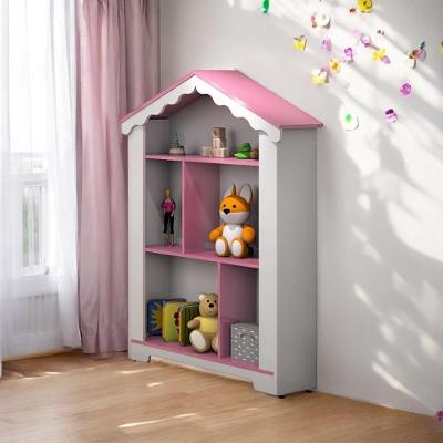 Estante Infantil Kyoto 2 Portas 0 Gavetas MDP-MDF 85,5cm Branca Rosa