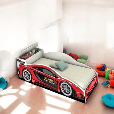 Cama Juvenil Speed com Baú MDF-MDP Vermelha Mobiliar Home Shop
