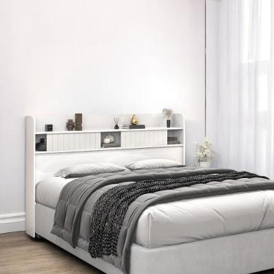 Cabeceira Nyce Queen com Prateleiras MDF-MDP Branca