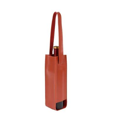 Bolsa de Vinho em Courino 29x8x8CM Proteção Garrafa Marrom Kenya