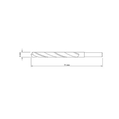 Broca para Metal Aço Rápido HSS DIN 338 4mm X 71mm Tramontina
