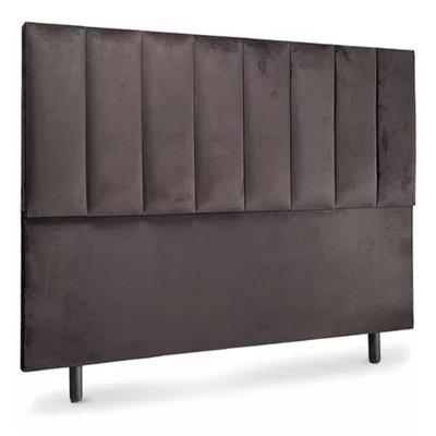 Cabeceira Carla Queen 160cm no Box Madeira Maciça Suede Marrom