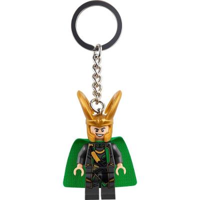 Chaveiro do Loki Minifigura Articulável com Corrente de Metal Verde Lego Marvel