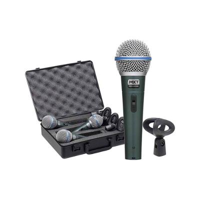 Kit 03 Microfones Dinâmicos BT-58A Cardioide Metal Grupo MXT