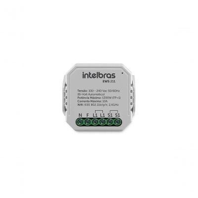 Interruptor Controlador de Cargas Wi-Fi EWS 211 Controle por Aplicativo com Programação Branco
