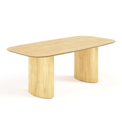 Mesa de Jantar Tivoli 8 Lugares Lâmina Cinamomo 220CM X 110CM Damasco Orgânica