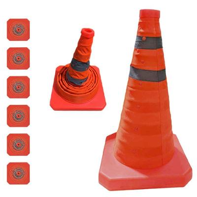 Kit 6 Cones Retráteis SU-CONE1-1 Refletivos 70cm Laranja Leva Pro Pet