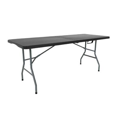 Mesa Dobrável Vira Maleta 1,80m Camping Premium Preta Garden Life