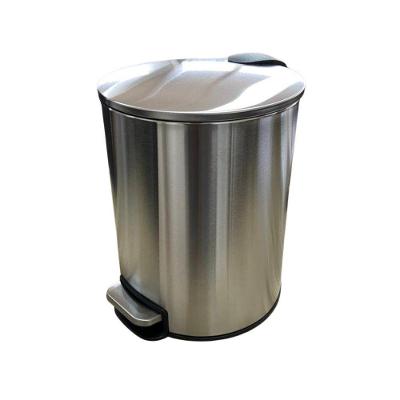 Lixeira com Pedal Slim 5L Aço Inox Abertura por Pedal Fechamento Suave Inox Powermaid