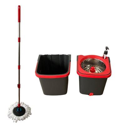 Mop Giratório Duo 360 graus  Balde Duplo Centrífuga Aço Inox 14L Powermaid