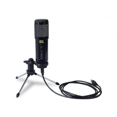 Microfone USB Condenser com Tripé Podcast 400u com Padrão Polar Cardioide Preto Condenser