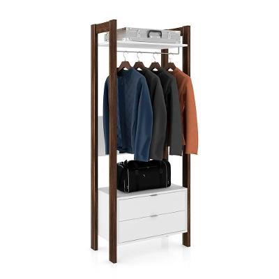 Armário Closet Escritório AZ1011 2 Gavetas MDP 65CM Branco Gran Belo