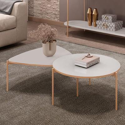 Conjunto Mesas de Centro Oak e Dutton G18 MDF Fendi Gran Belo