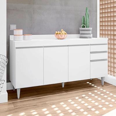 Balcão de Cozinha Marcos G96 4 Portas 2 Gavetas MDP 160CM Branco
