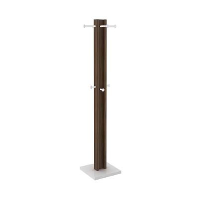 Cabideiro AZ1018 MDP 38cm Branco e Nogal Gran Belo