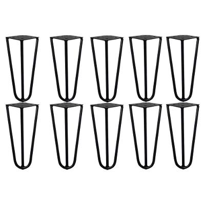 Pés Hairpin Legs G41 Ferro 15CM Preto Gran Belo