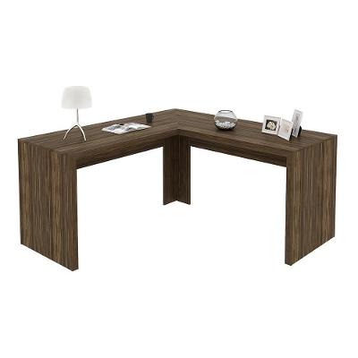 Mesa Angular em l Office ME4116 MDP Amadeirado 157.3CM Gran Belo