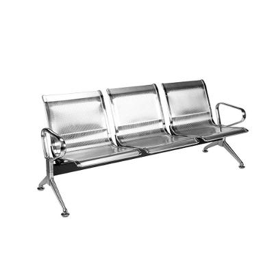 Longarina Desk G56 Contemporânea 3 Lugares Aço Inox 173CM Gran Belo